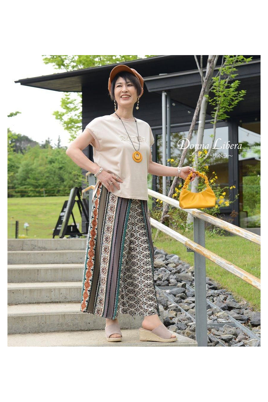 カラフルウッドリング 軽量ネックレス