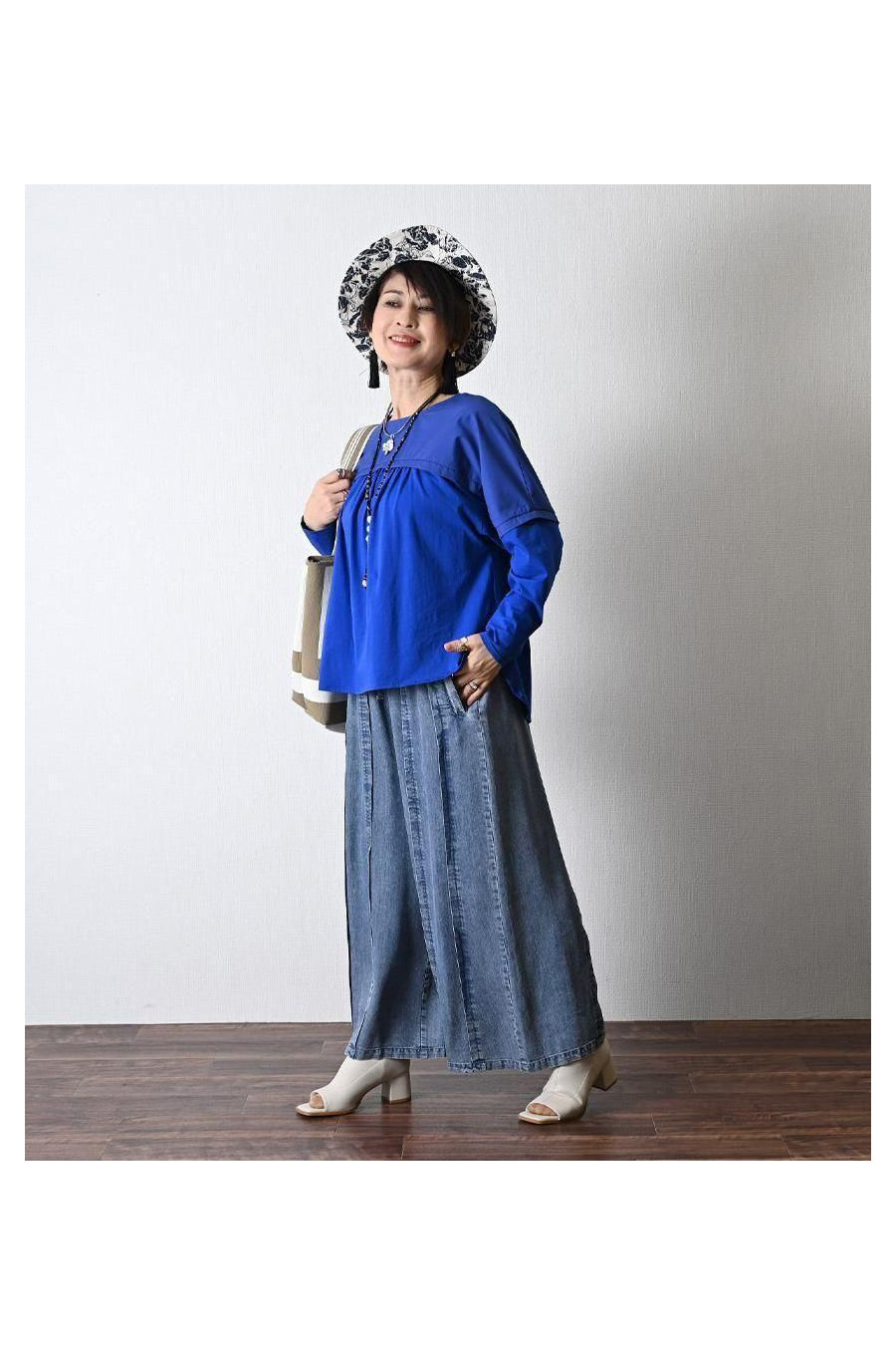 ゆったりカットソー+ピンタックワイドパンツ2点セット<クーポンでメンバーPriceからMAX10%OFF>