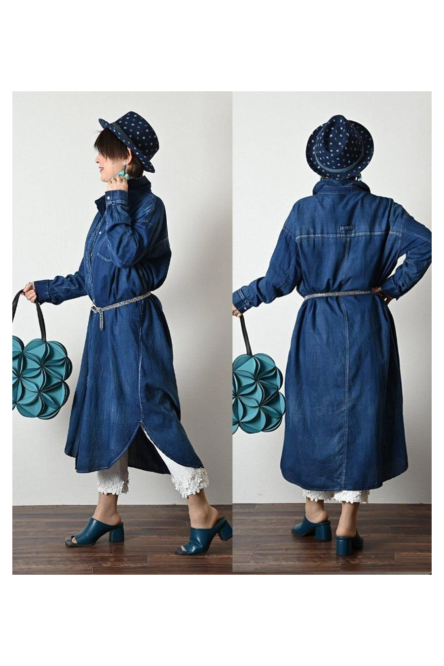 ウルトラライトデニム ロングシャツ