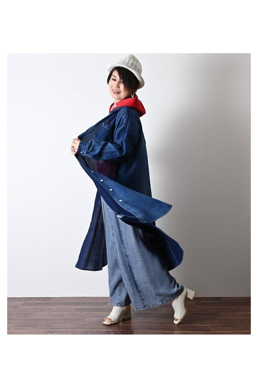 ウルトラライトデニム ロングシャツ
