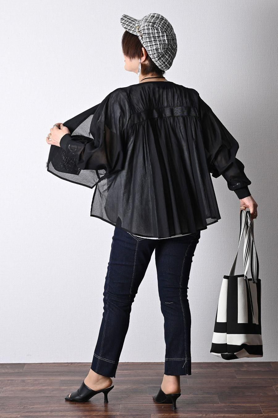 コットンボイル バックフレア ZIPupジャケット