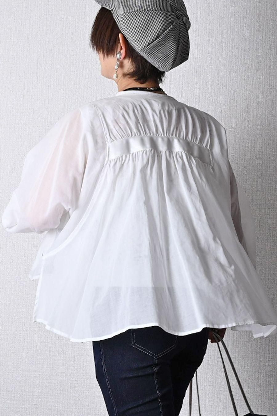 コットンボイル バックフレア ZIPupジャケット