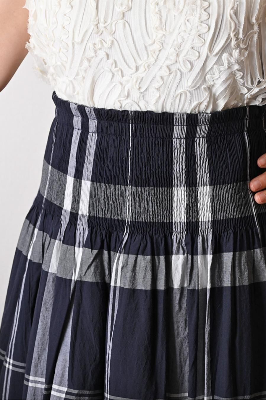 マキシ丈 リバーシブルハイウエストスカート