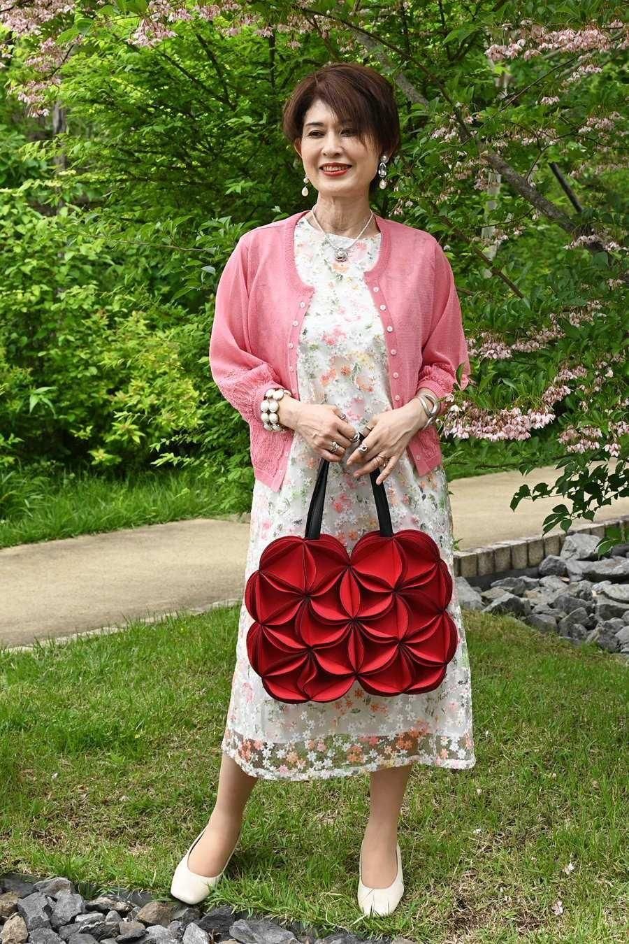 オーガンジーフラワー刺繍&プリントゴージャスワンピース&ジャケットセットアップ