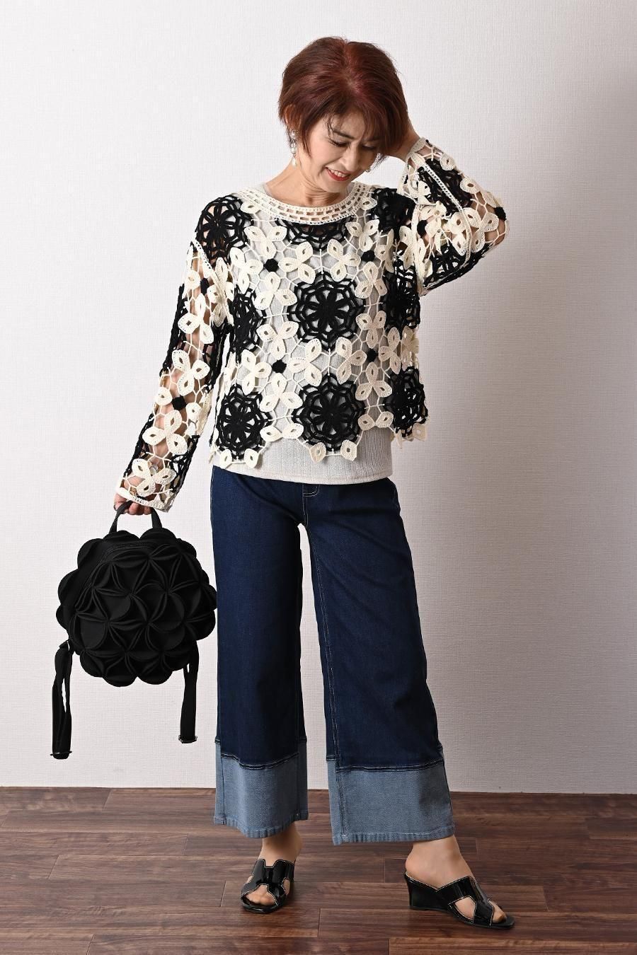 チュールトリミング ラメテレコタンクトップ