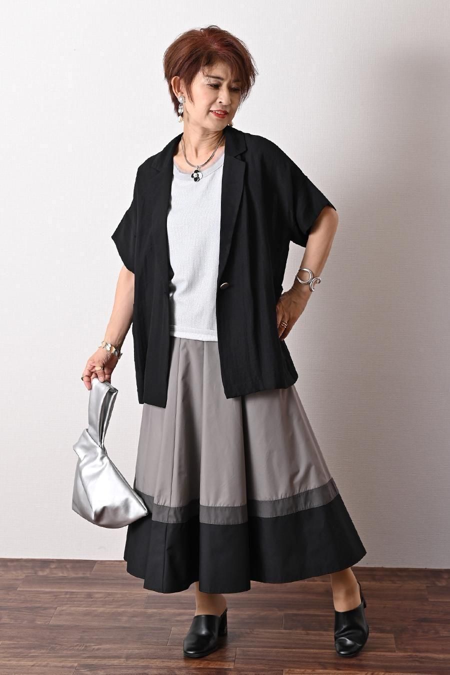 チュールトリミング ラメテレコタンクトップ