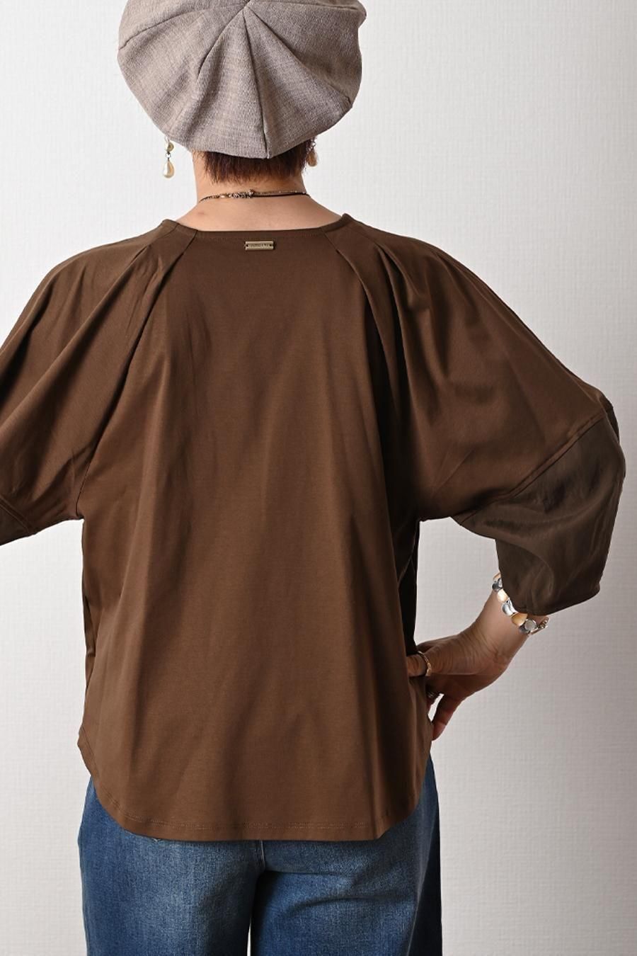 コットンシルケット バルーンスリーブプルオーバー