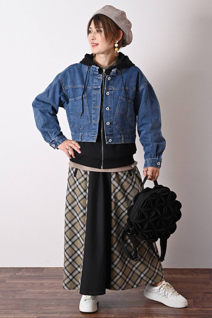 【Special Offer 40%OFF】レイヤード風 デニムジャケット
