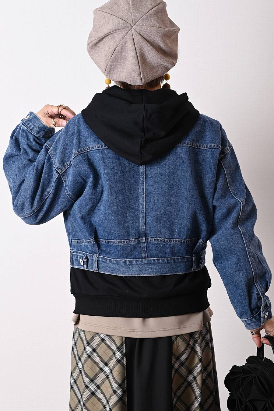 【Special Offer 40%OFF】レイヤード風 デニムジャケット