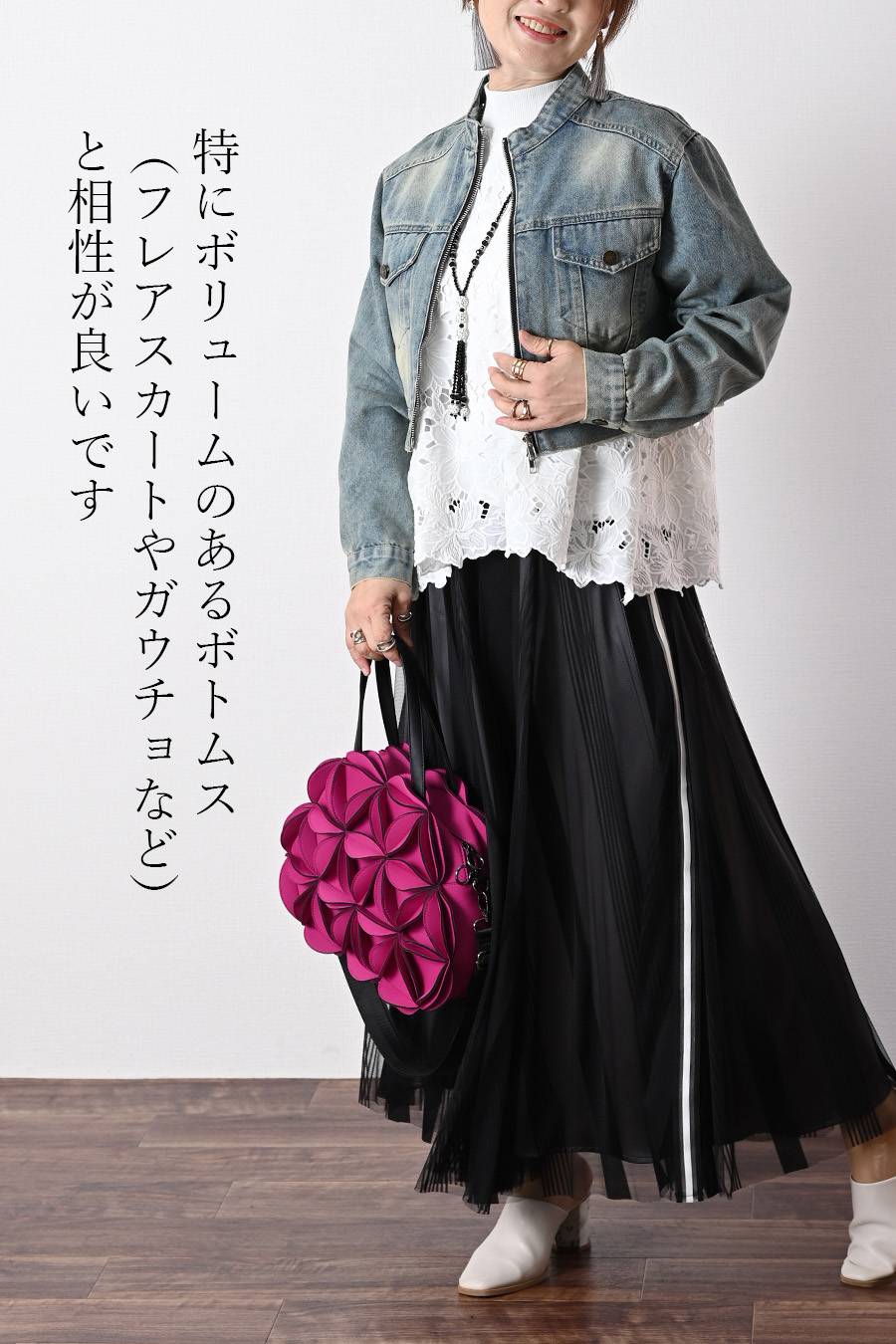 こなれジャケットはこれで決まり!クロップド丈デニムジャケット