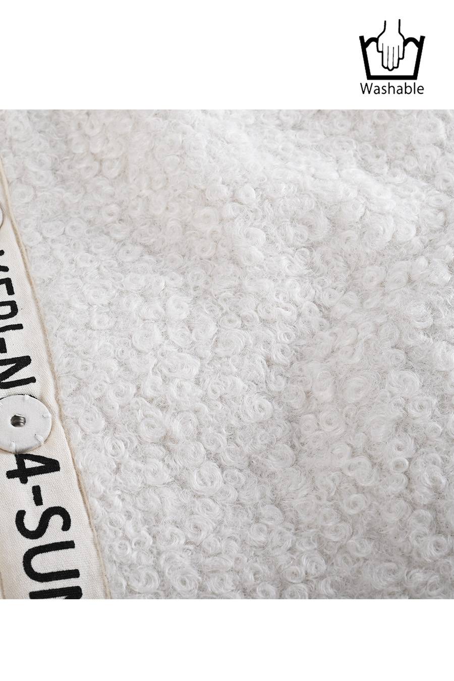 体型カバーに最適!ゆったり軽量ビッグサイズ圧縮ニット×プードル前開きベスト