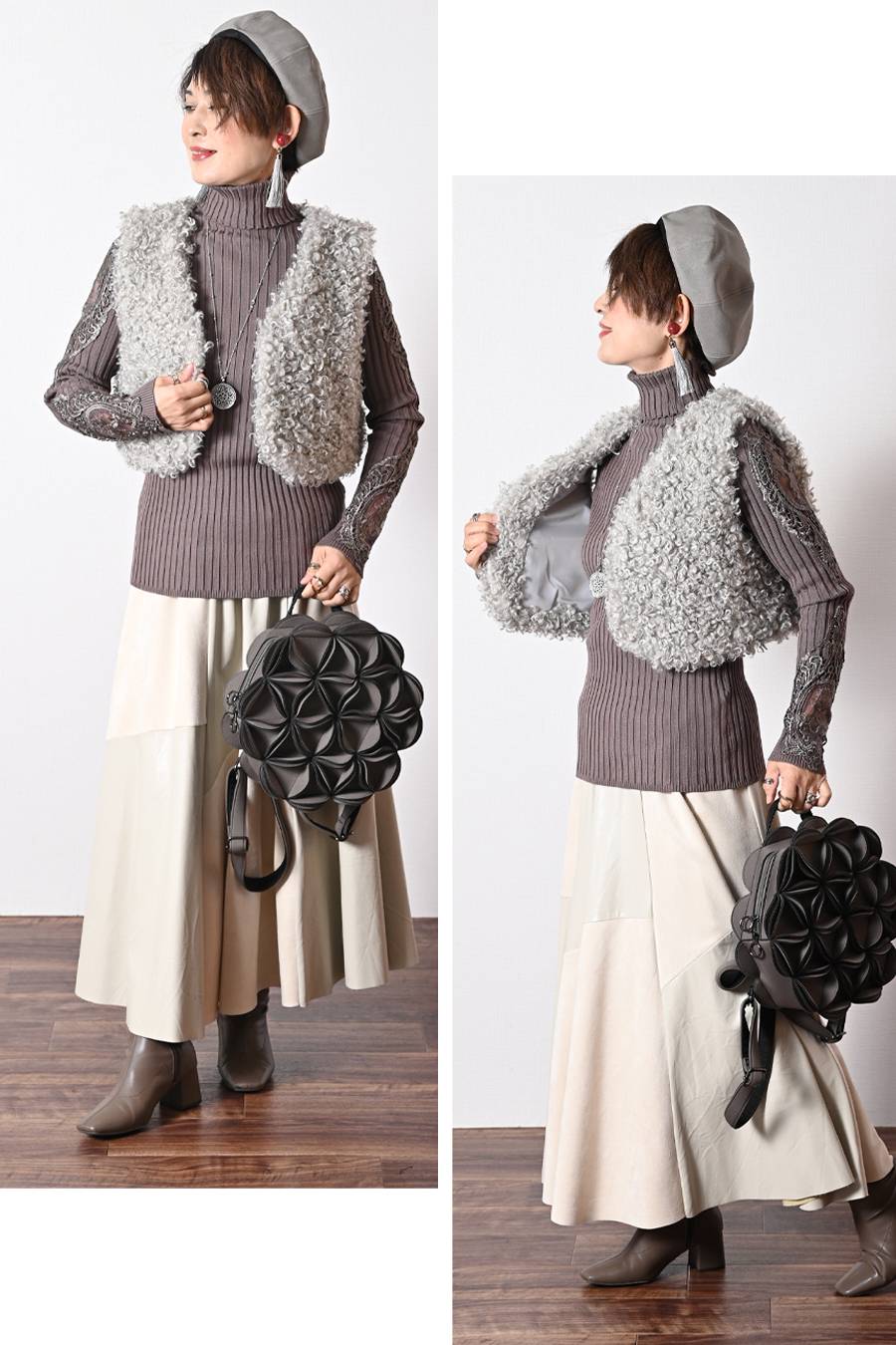 プードルファー ショートベスト