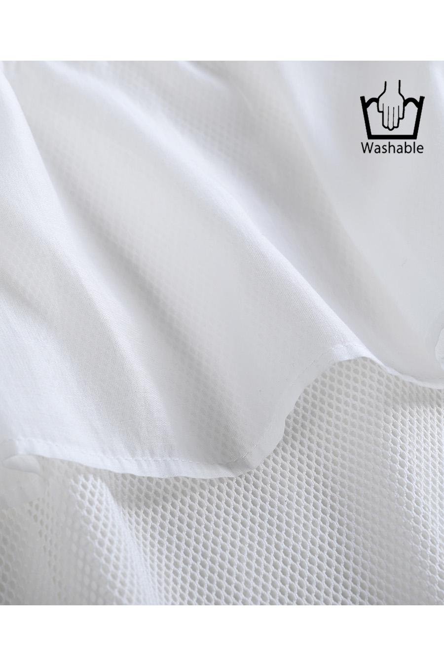 メッシュでモードな抜け感をプラス!シアー×メッシュ 薄軽コンビブラウス