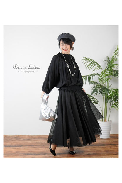 軽量フラワーロングネックレス