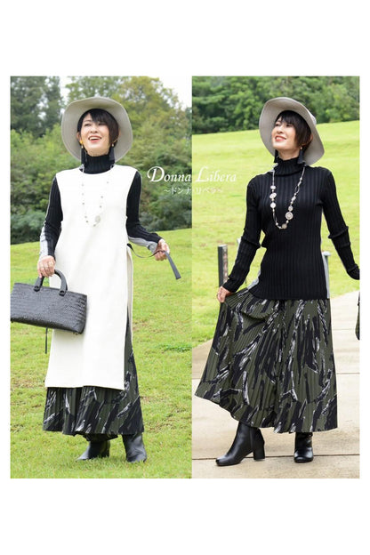 軽量フラワーロングネックレス