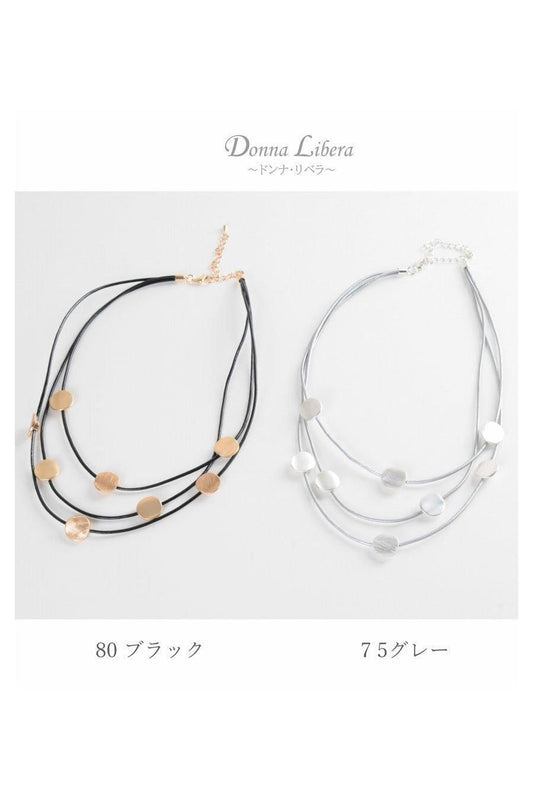 ドットメタル　3連ネックレス