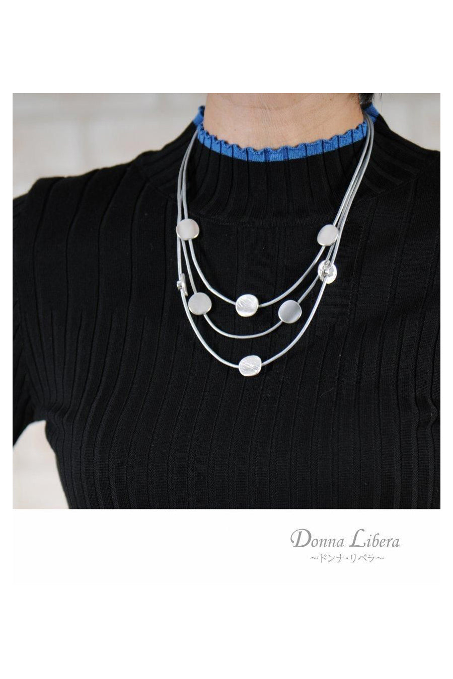 ドットメタル　3連ネックレス