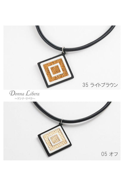 マグネット留め 軽量ラタン細工風ペンダント