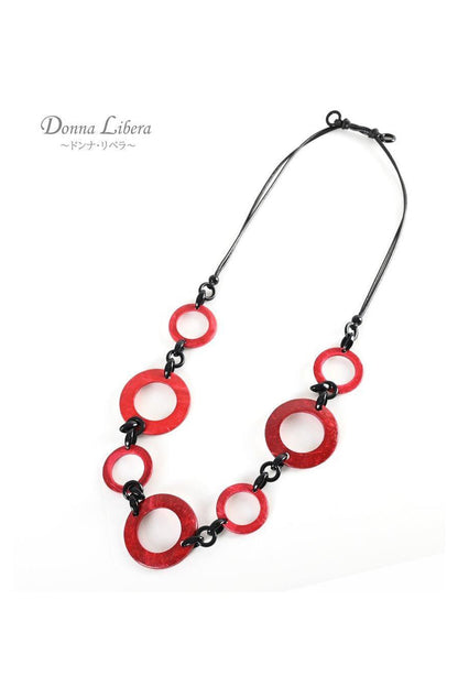 ウッドサークル バイカラーネックレス