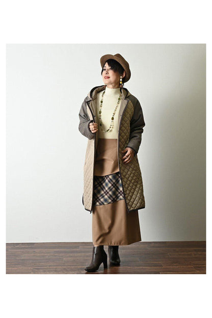 樹脂 アシンメトリー マットゴールドロングネックレス