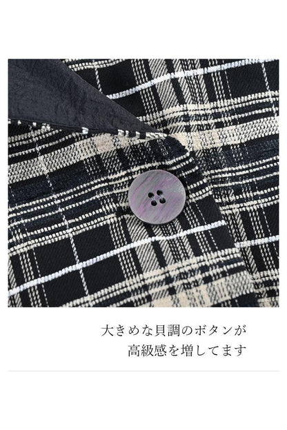モールジャガードチェック ショートジャケット