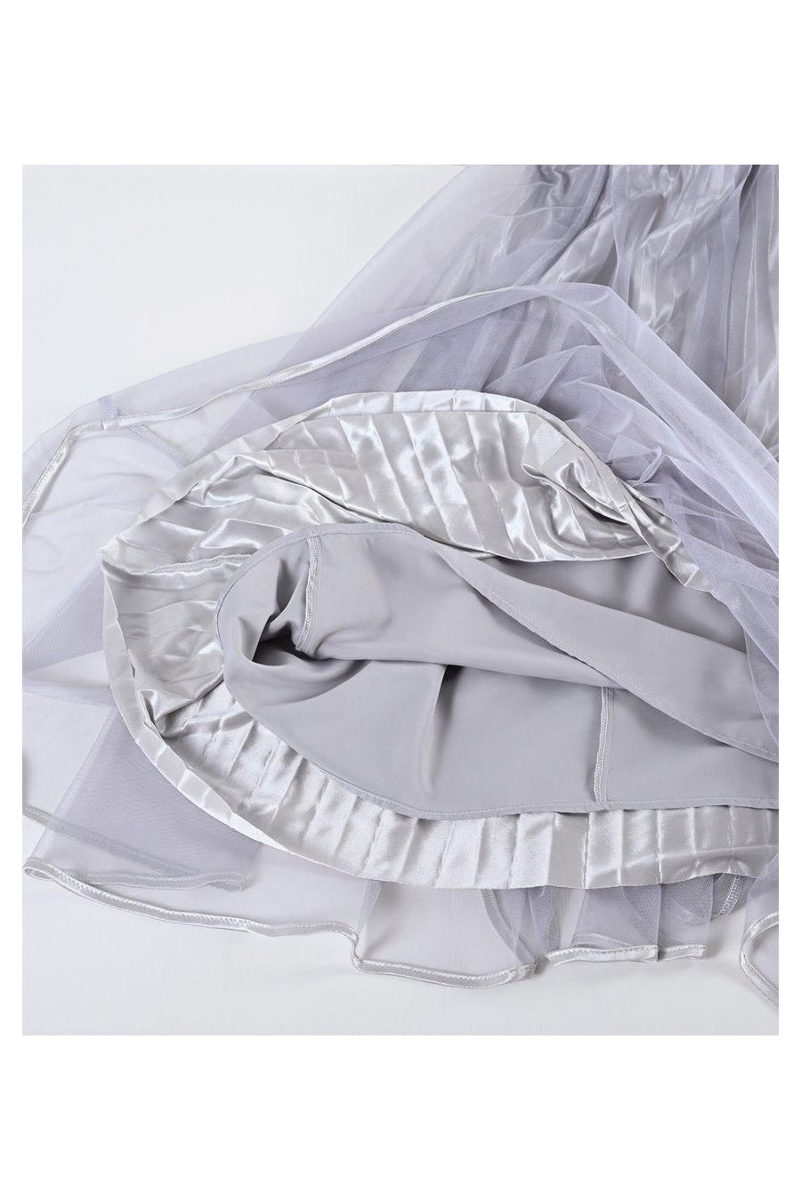 シャイニーレイヤードプリーツ チュールスカート