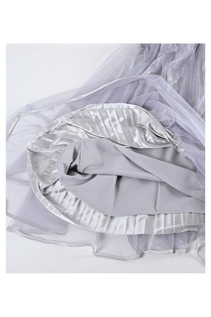 シャイニーレイヤードプリーツ チュールスカート