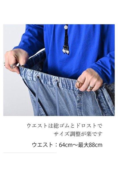 美落ち感！柔らかピンタックワイドパンツ