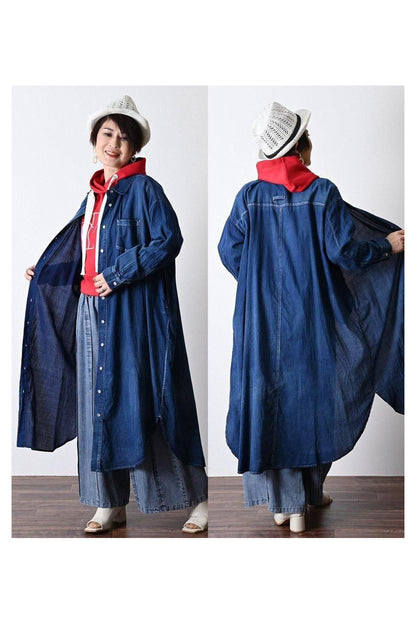 ウルトラライトデニム ロングシャツ