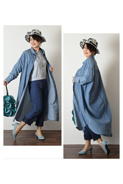 ウルトラライトデニム ロングシャツ