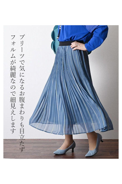 綺麗めフェミニンの極み！シフォンプリント＆プリーツスカート