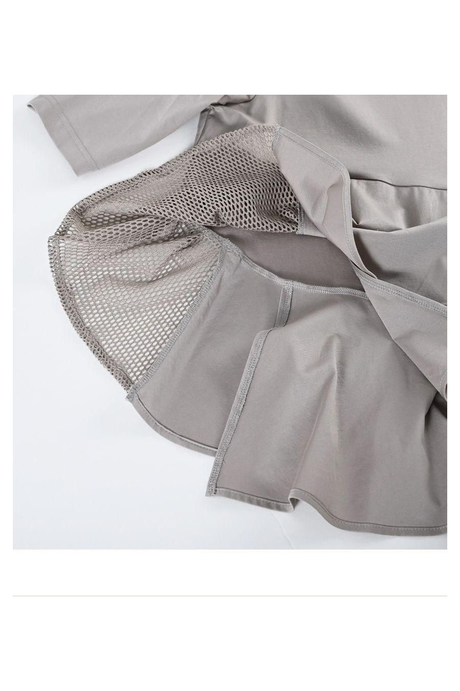 『気になる』をcuteにカバー！シルケットコットン フリル＆メッシュカットソー