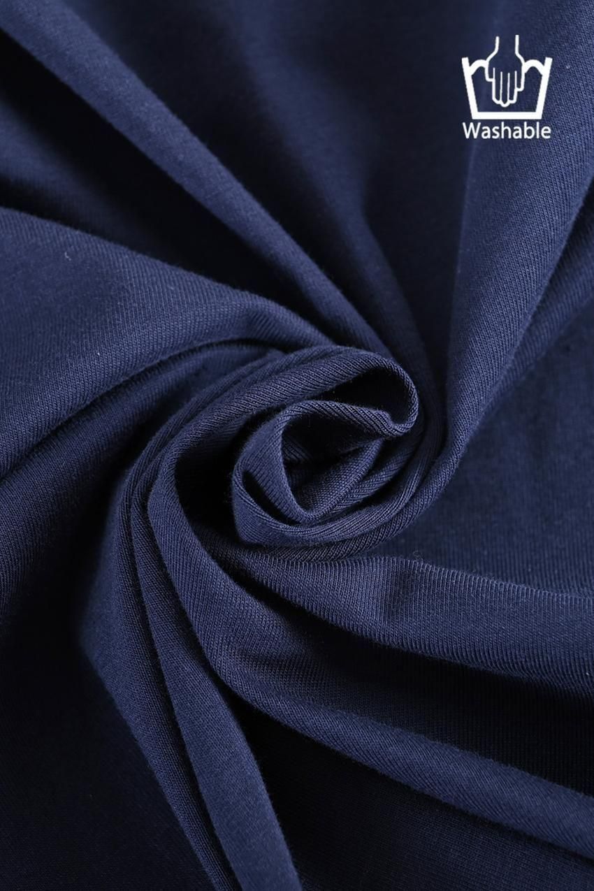 デニム切り替え Aラインフレアカットソー＋パール＆裾レース スーパーストレッチパンツ2点セットコーデ