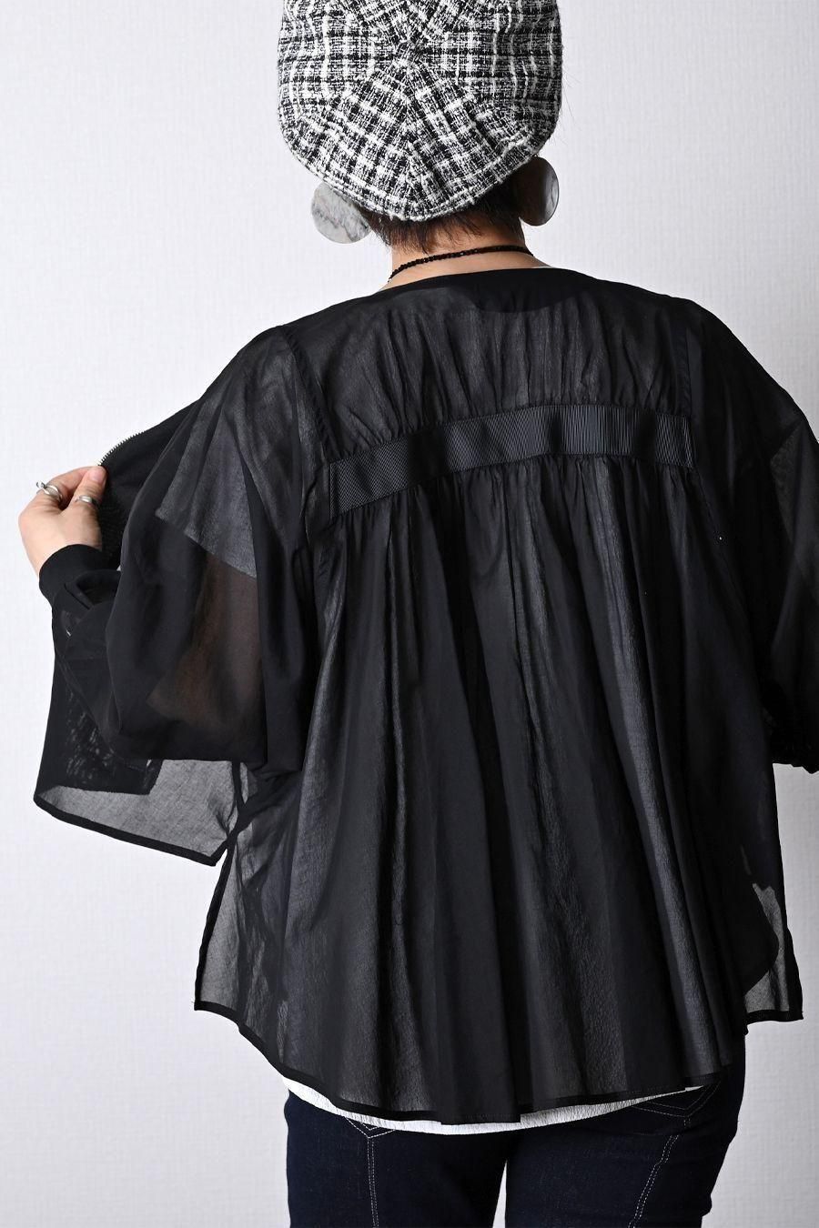 コットンボイル バックフレア ZIPupジャケット