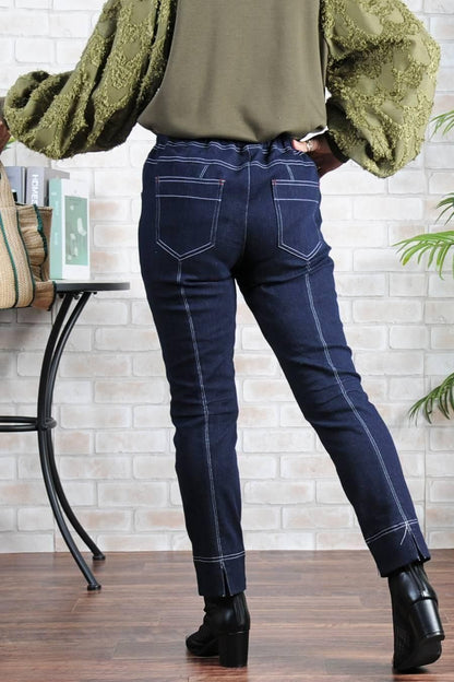 バックフレア ZIPupジャケット＋魔法のデニム2点セットコーデ