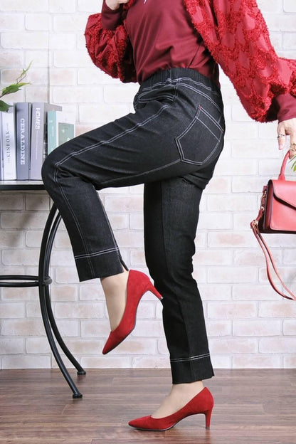 バックフレア ZIPupジャケット＋魔法のデニム2点セットコーデ