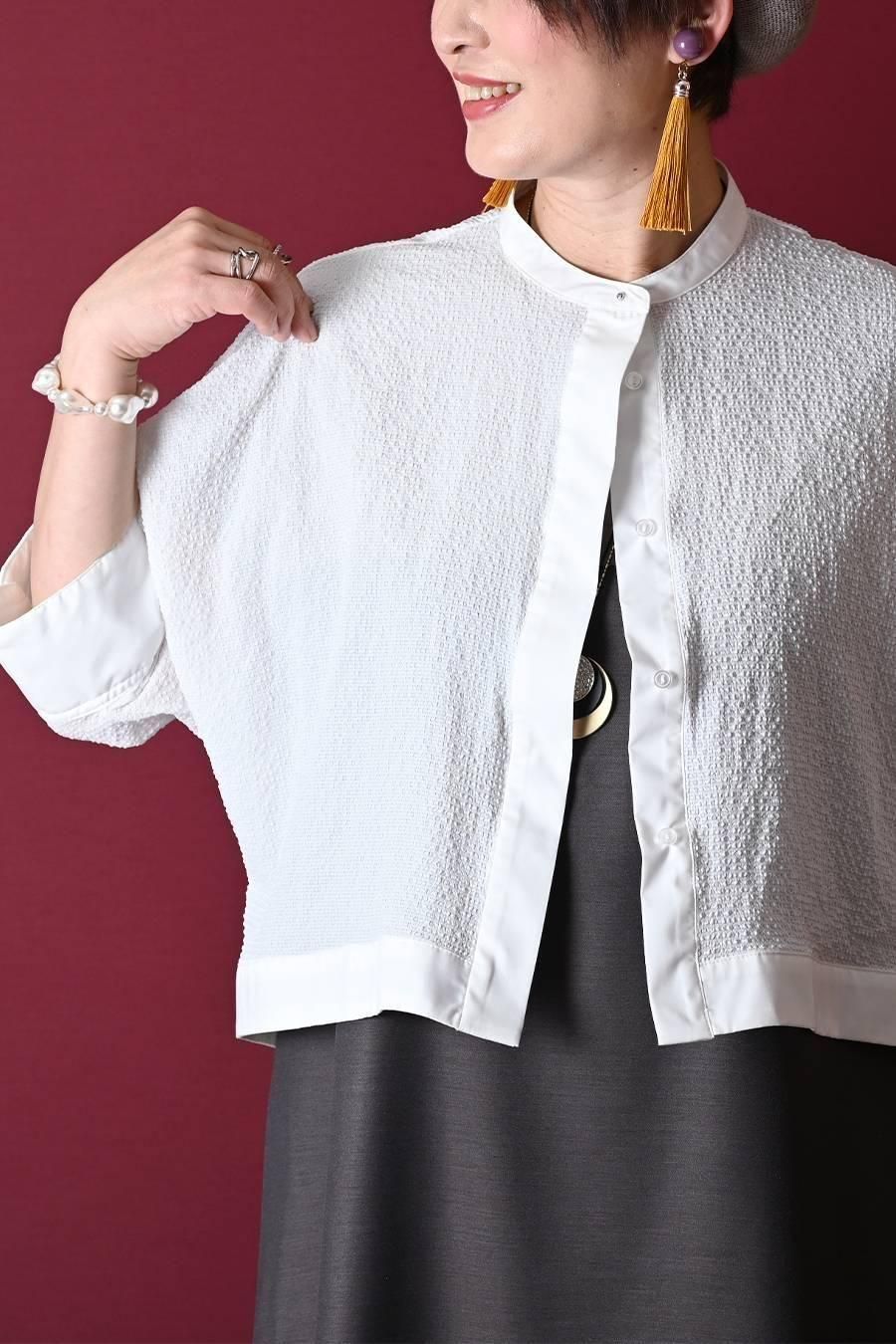 チュール＆コード刺繍 シアーベスト+ウルトラウェーブドルマンジャケット2点セット＜クーポンでメンバーPriceからMAX10%OFF＞