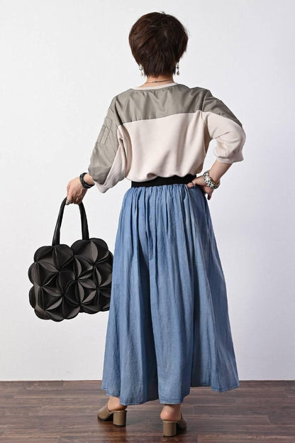 スカート見え！軽量ソフトワイドパンツ