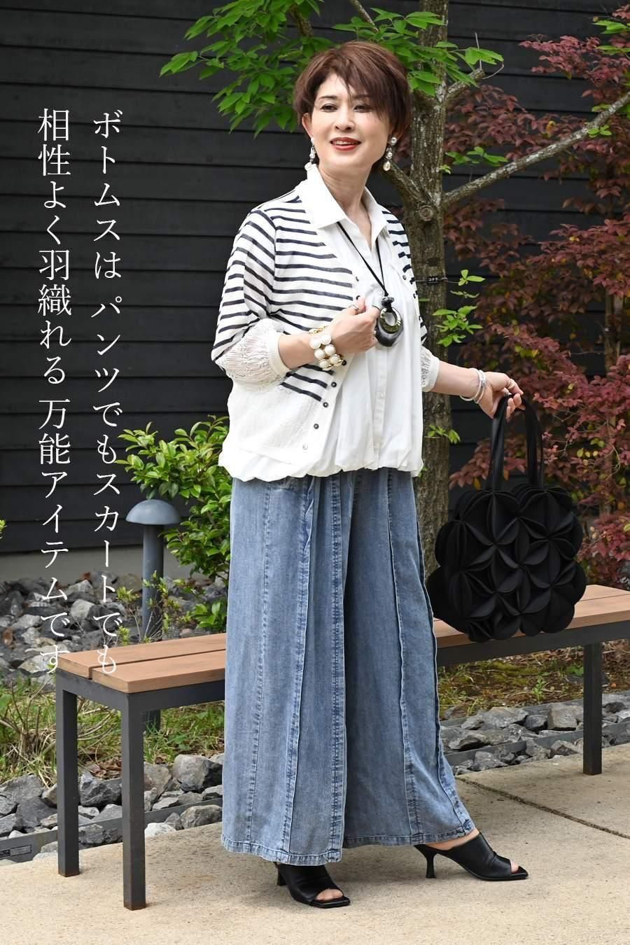 色違いで欲しくなる！麻混裾メッシュパフスリーブカーデ