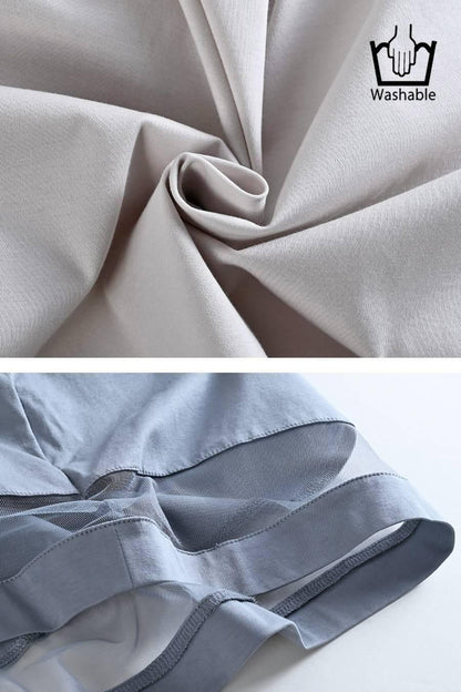 スクエア型ビッグシルエット！ひんやりシルケット チュール切り替えプルオーバー