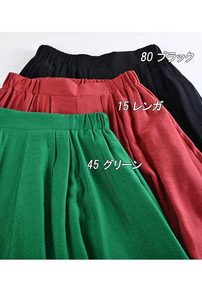 微光沢8枚接（は）ぎフレアスカート