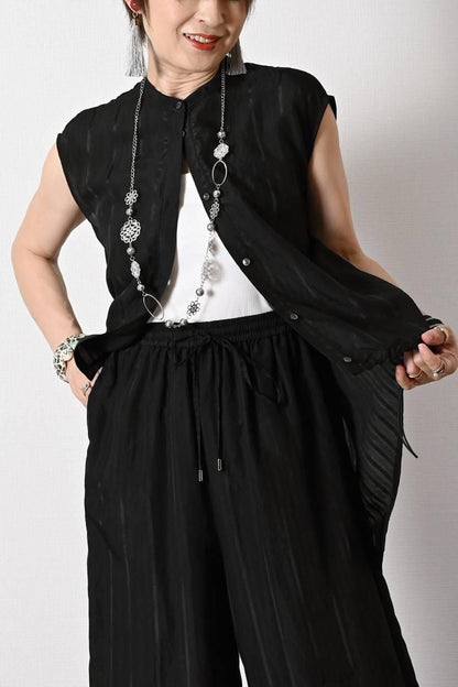 真夏の救世主！シャドーストライプキャップスリーブブラウス