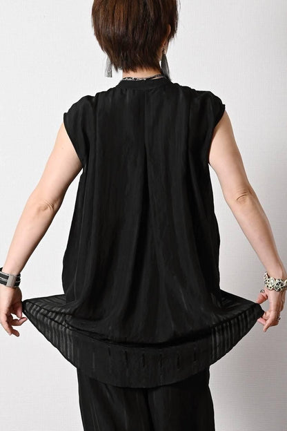 真夏の救世主！シャドーストライプキャップスリーブブラウス