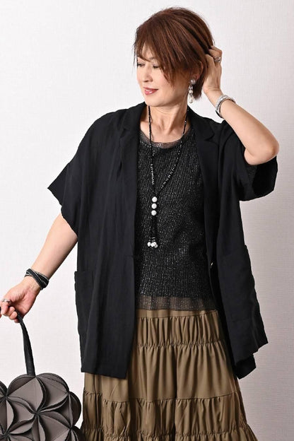 ストレッチラメチュールタンクトップ