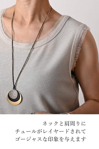 バイカラーかぎ針ニット＋ラメタンクトップ2点セット＜クーポンでメンバーPriceからMAX10%OFF＞