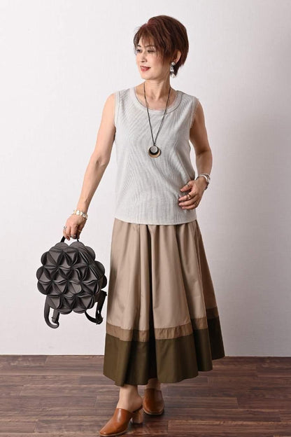 バイカラーかぎ針ニット＋ラメタンクトップ2点セット＜クーポンでメンバーPriceからMAX10%OFF＞