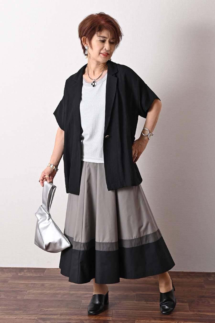 バイカラーかぎ針ニット＋ラメタンクトップ2点セット＜クーポンでメンバーPriceからMAX10%OFF＞