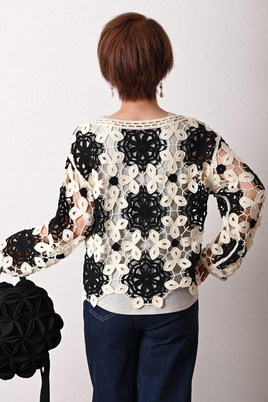 バイカラーかぎ針ニット＋ラメタンクトップ2点セット＜クーポンでメンバーPriceからMAX10%OFF＞