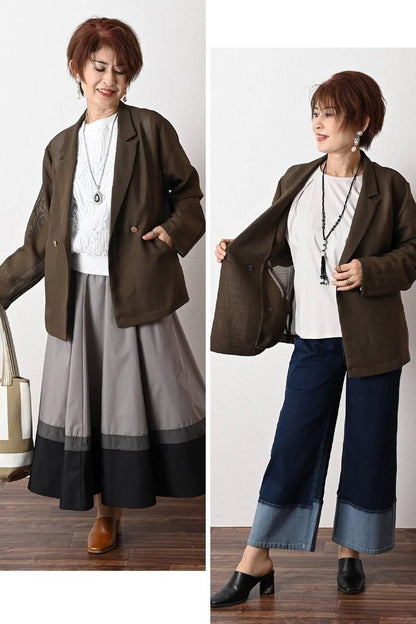 ビッグシルエットメッシュダブルジャケット