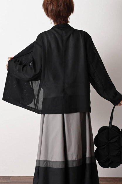 ビッグシルエットメッシュダブルジャケット